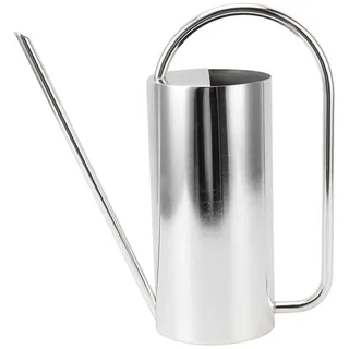 Kufoo Gießkanne, Rostfrei, Tragbar, mit Langem Auslauf, 1500 ml, Edelstahl, Silber