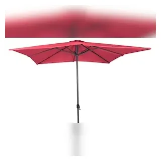Lex Alu Sonnenschirm 3x3 m UV30+ quadratisch Kurbelschirm Gartenschirm Balkon burgundrot : Burgundrot