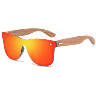 Juoungle Sonnenbrille Retro Sonnenbrille Schutz Quadrat Shades für Herren und Damen rot