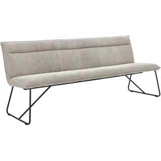 Johann Jakob Sitzbank Ecru, Textil, 2,5-Sitzer, 180x88x66 cm, erweiterbar, mit Rückenlehne, Esszimmer, Bänke, Sitzbänke