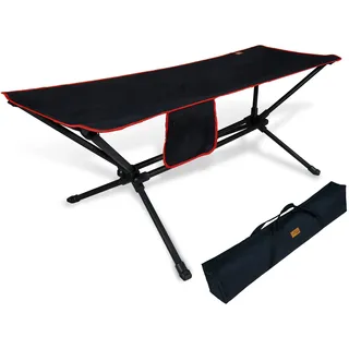 CCLIFE Hängematte mit Gestell Outdoor 80KG Tragkraft Schwarz