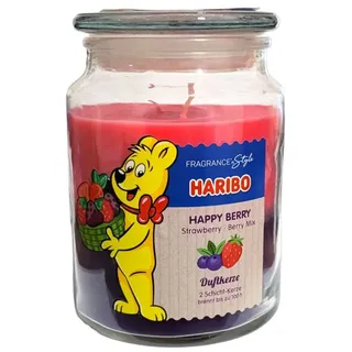 HARIBO Happy Berry Duftkerze 510 g lila-rosa