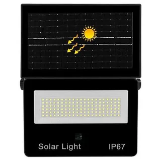 LED Scheinwerfer Solar Panel Dämmerungssensor IP67 126 LED Außen TE-B0637