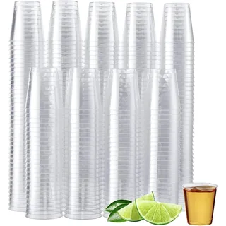 MATANA 300 Shotgläser Plastik, Schnapsgläser (3cl) - Shot Becher, Schnapsbecher, Plastik Pinnchen, Schnaps Becher, Shotbecher - Party Zubehör - Stabil & Mehrweg
