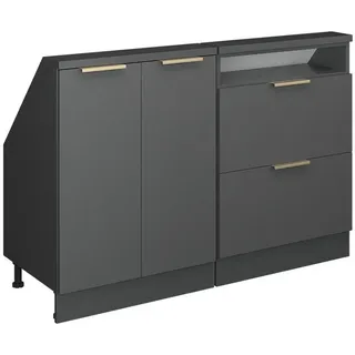 Vicco Unterschrank R-Line 120 x 46 x 81,6 cm Gold/Grau