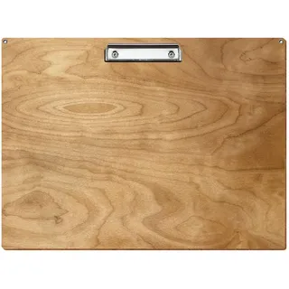 Bütic Holz Klemmbrett Standardform Birke rustikal für DIN A3 A4 A5 A6 mit 2 Ösen aus 3mm starkem Birkensperrholz mit Klarlack versiegelt