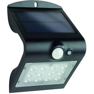REV – Außenlampe mit Bewegungsmelder – Solarlampe für außen mit 1200mAh Li-Ion-Akku – LED Strahler wasserdicht IP65, 1,5W – schwarz