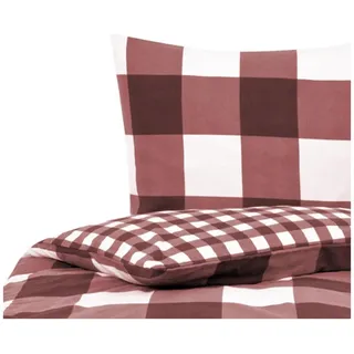 Traumschlaf Karos Flanell Rot 200 x 200 cm + 2 x 80 x 80 cm