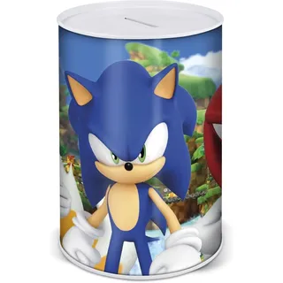 Sonic the Hedgehog Metallic-Sparschwein – Kinder-Spardose – zum Öffnen zerbrechen – offizielle Spielgeldsparbank, Größe 15 cm