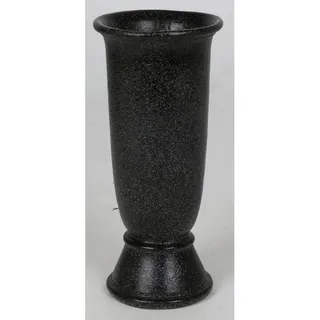 BURI Dekovase 8x BURI Grab Blumenvase Schwarz Schmuck Pflanzen Dekoration Friedhof grau|schwarz