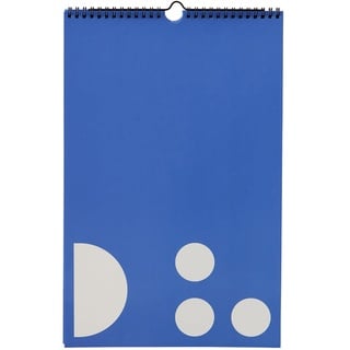 Design Letters - Wandkalender, Monatsplaner, kobaltblau