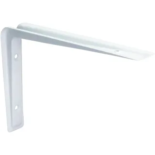 PRIOstahl Regalträger Stahlwinkel Regalwinkel Regalhalterung Regalkonsole Regalbodenträger - 1 x Träger 190 x 270 mm in Weiß für Regale Regalsystem Wand Winkel Wandregal Wandkonsole aus Stahl