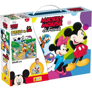 Liscianigiochi 73894 Mickey & Friends Mouse Puzzle + Tragetasche 60 Stuck Maus, Mehrfarbig