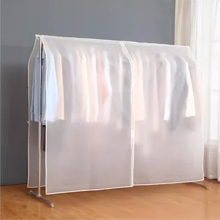 WANGRUIERHA Kleiderständer Schutzhülle zum Aufhängen für die Aufbewahrung im Schrank, Kleiderständer-Abdeckung, Durchscheinend, Staubdicht(153x180cm/60x71in)