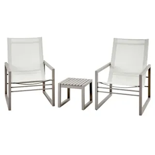 Brafab Vevi Lounge-Set Aluminium khaki, 3-teilig