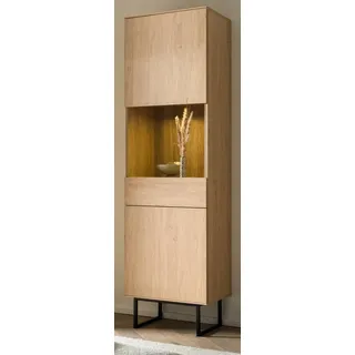 furn.design Standvitrine Breda 58 x 40 x 200 cm Beige