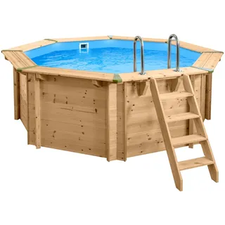 Holzpool "Java" ø 3,55 m/ 1,16m POOLROBOTER SUPER SET