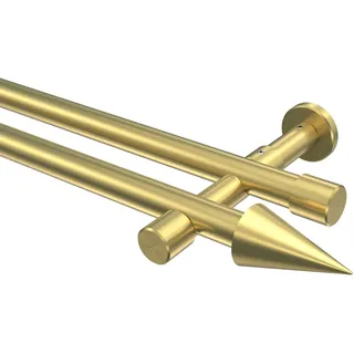 Interdeco Vorhangstange Prestige Savio 2-läufig Ø 20 mm 280 cm Messing-Optik