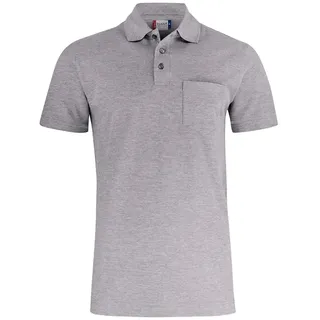 Clique Basic Pocket Poloshirt grau 4XL