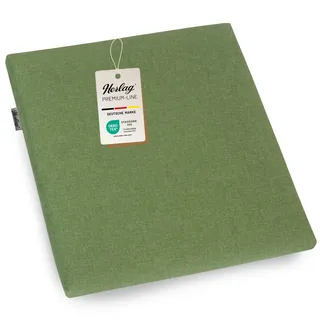 Herlag Sunny Hockerauflage 48x48x4 cm | wetterfest & UV-beständig | wasserfest | waschbarer Bezug mit Reißverschluss | Gartenhocker Kissen | Öko-Tex 100 | Oliv