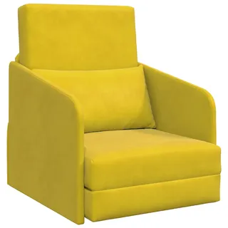 vidaXL Schlafcouch Samt 2-Sitzer Gelb