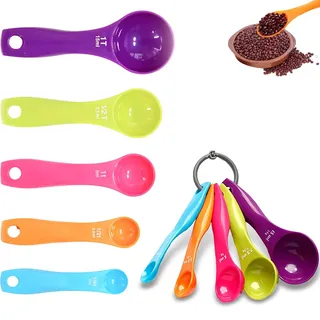 10 Stück Messlöffel Gramm, Messlöffel Set,Set Mit Unterschiedlichen Kapazitäten,Portionierlöffel Farbmesslöffel für Kochen & Backen Flüssigkeits und Pulvermessgeräte,gadgets für bäcker