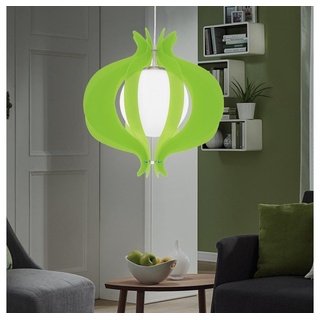 EGLO Pendelleuchte, Leuchtmittel nicht inklusive, Pendelleuchte Wohnzimmerlampe Glaskugel Metall grün nickel H 110 cm grün