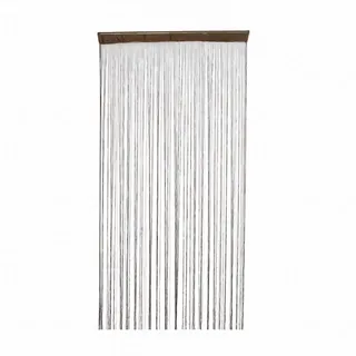 sourcing map Fadenvorhang Fadengardine 100x200cm Fenstergardine für Tür Fliegenschutz, Türvorhang Braun 100x200cm