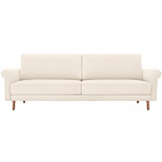 hülsta sofa 3-Sitzer »hs.450«, modern Landhaus, Breite 208 cm, Füße in Nussbaum weiß