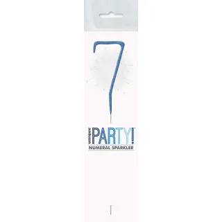 Glitzer-Wunderkerze mit Zahl 7 (17 cm) – perfekt für Geburtstage, Jubiläen und Meilensteine – 1 Stück