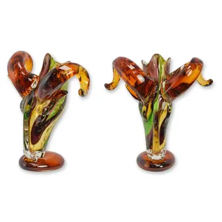 A Murano Style Glass Ram Head Vase