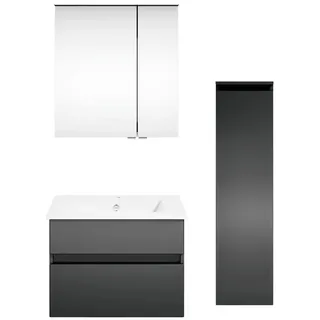 Puris Badezimmer Get2You, Anthrazit, Grau, Dunkelgrau, Holzwerkstoff, 2 Schublade(n) Schubladen, 92.2 cm, Goldenes M, Made in Germany, Dgm, hängend, Badezimmer, Badmöbelsets & Badmöbelserien, Badmöbel-Set