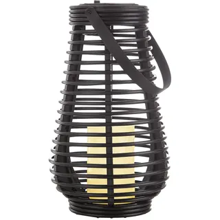 LED Außenleuchte Laterne Gartenleuchte Solar Dämmerungssensor Schwarz H 26 cm