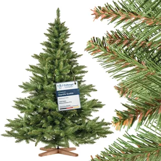 FAIRYTREES Weihnachtsbaum künstlich NORDMANNTANNE, grüner Stamm, Material PVC, inkl. Holzständer, 180cm