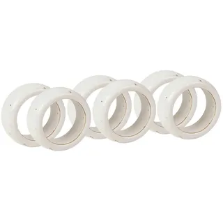 Broste Copenhagen Stoffserviette Nordic Vanilla Serviettenreing cream w. grains 6er Set, Nordic Vanilla Serviettenring weiß