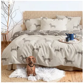 IRISETTE Meran 8912 Tiere Feinbiber Braun 155 x 220 cm + 80 x 80 cm