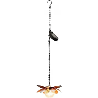 Solar Lotusblüte für außen aus Metall mit Bruchglaskugel und warm-weißer LED Beleuchtung, verschiedene Ausführungen, toller Lichteffekt, moder...