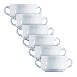 Arcoroc 6 ARCOROC Suppentassen Trianon White weiß 320,0 ml