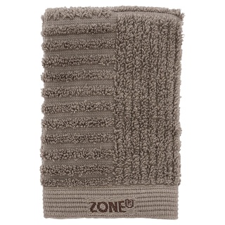 Zone Denmark Classic Waschlappen/kleines Handtuch, 100% Baumwolle, 30 x 30 cm, Taupe