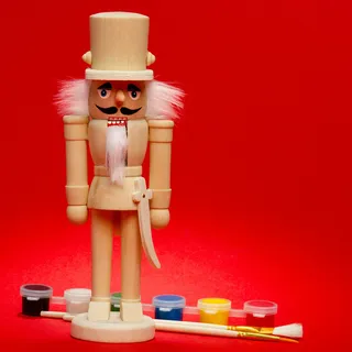 SIKORA NK-B Do-it-yourself Deko Nußknacker Figur für Kinder zum selbst bemalen