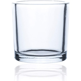 Glasvase HEAVY Windlicht Kerzenglas Vase Glas Tischvase Zylinder, 10 cm