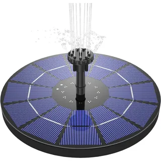 3,5-w-solarpumpe Für Gartenbrunnen, Solarschwimmer, Integriertes Panel, Akku Mit 6 Düsen, Ideal Für Kleine Teiche, Vogeltränken, Aquarien Und Gartendekoration, 18 Cm