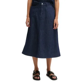 Marc O'Polo Jeansrock aus Organic-Cotton-Leinen-Mix blau M