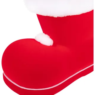 Idena, Weihnachtsdeko, Nikolausstiefel rot beflockt, 8cm