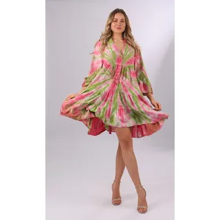 YC Fashion & Style Tunikakleid "Batik-Tunika aus kühlender Viskose" Boho, Hippie rosa