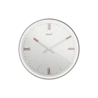Mebus Wanduhr grau D: ca. 25 cm - Grau, Rosa