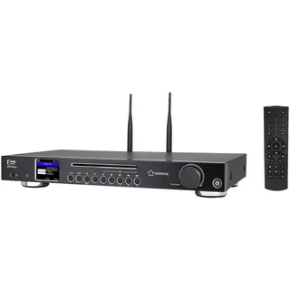 Renkforce RF-DAB-IR1702 Internet CD-Radio DAB+, FM, Internet CD, Bluetooth®, DLNA, WLAN, Internetradio Inkl. Fernbedienung Schwarz