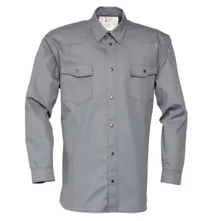 Hemd Langarm "1655" Basic - M - grau