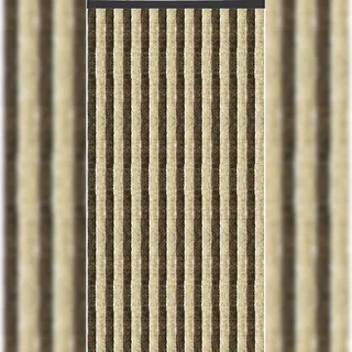 arsvita Flauschvorhang Ösen 90 x 220 cm Beige/Braun 1 St