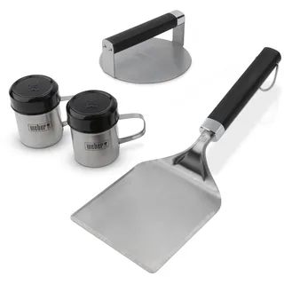 Weber Plancha 4-teilig Edelstahl schwarz/silber
